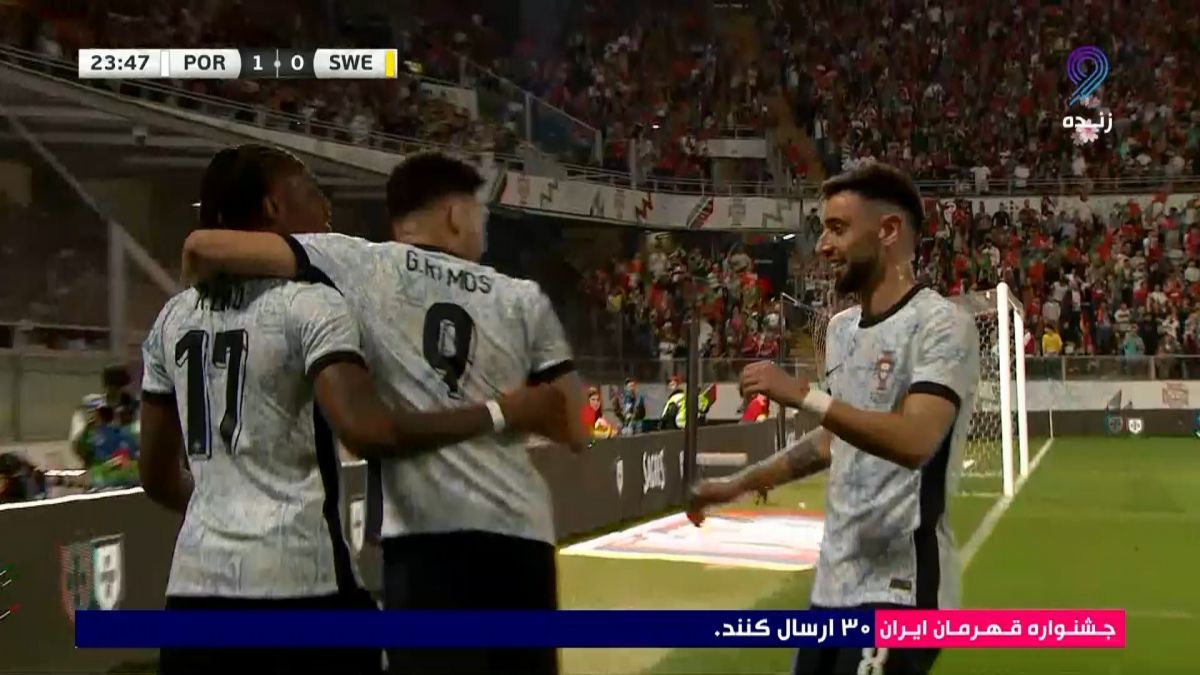 گل اول پرتغال به سوئد (رافائل لیائو)