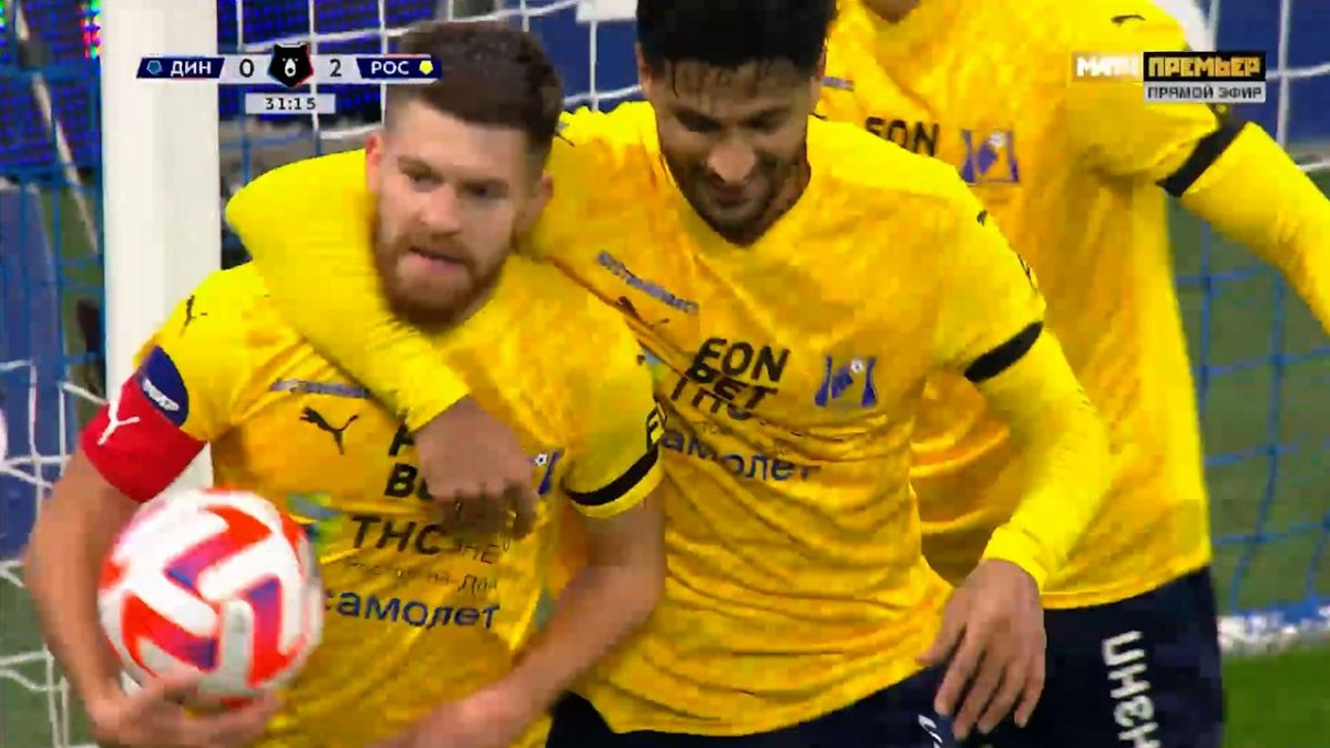 گل دوم روستوف به دینامو (پاس گل محبی)