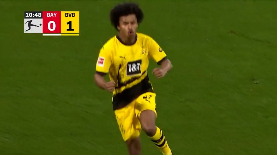 گل اول دورتموند به بایرن مونیخ (کریم آدیمی)