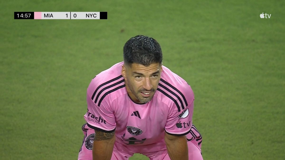 گل اول اینتر میامی به نیویورک سیتی (لوییز سوارز)