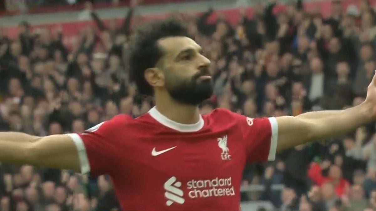 گل دوم لیورپول به برایتون (محمد صلاح)