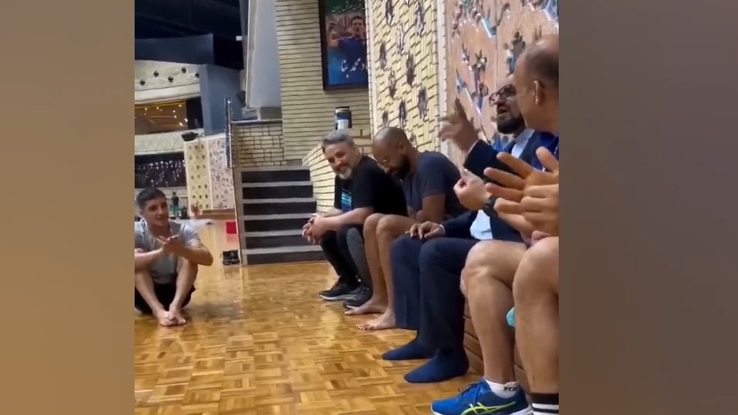 حضور احمد مجدزاده آقای جدی میفرمایید در تمرین تیم ملی کشتی آزاد