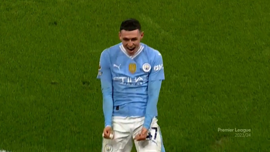 گل چهارم منچسترسیتی به استون ویلا (هت تریک و سوپرگل فیل فودن)