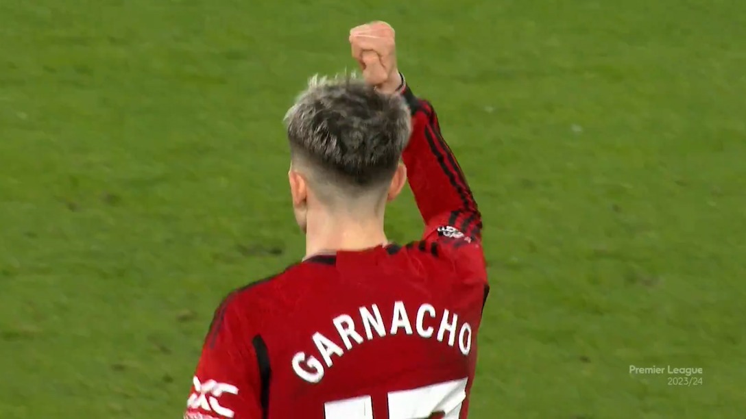 گل اول منچستریونایتد به چلسی (گارناچو)