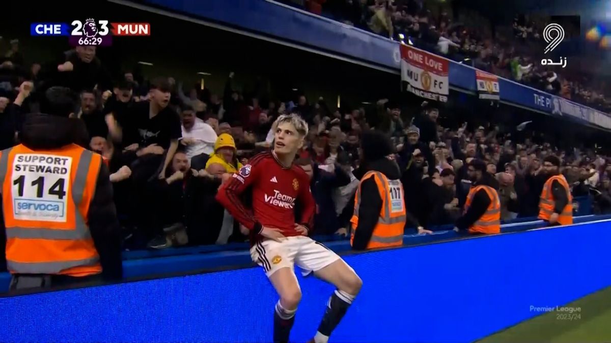 گل سوم منچستریونایتد به چلسی (دبل گارناچو)