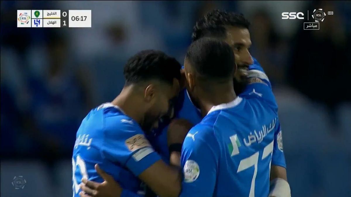 گل اول الهلال به الخلیج (صالح الشهری با اشتباه مرگبار دروازه بان)