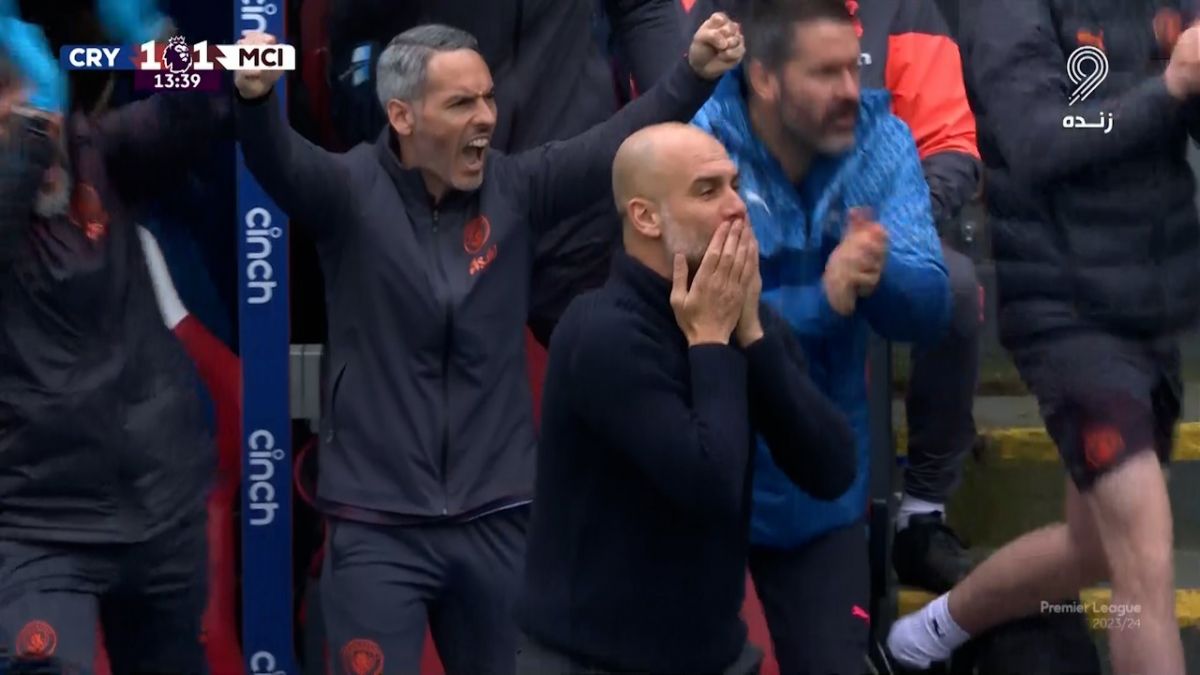 گل اول منچسترسیتی به کریستال پالاس (شوت زیبای کوین دی بروینه) / واکنش جالب گواردیولا