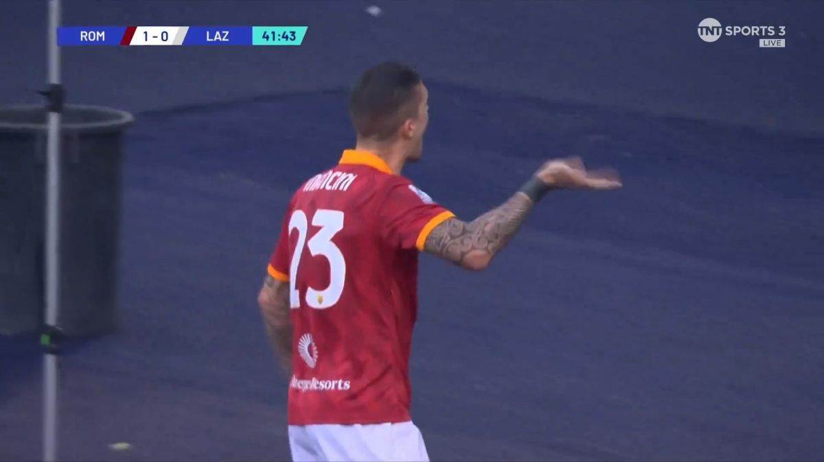 گل اول رم به لاتزیو (مانچینی)