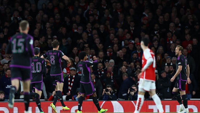 گل اول بایرن مونیخ به آرسنال (سرژ گنابری)