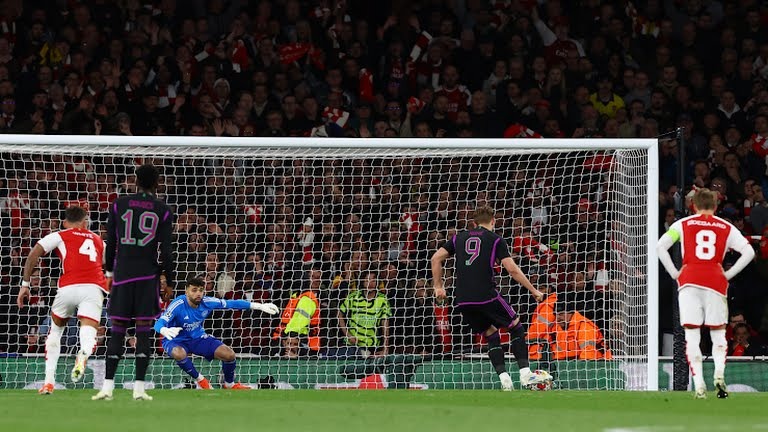 گل دوم بایرن مونیخ به آرسنال (هری کین)