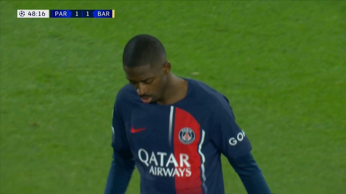 گل اول پاری سن ژرمن به بارسلونا (عثمان دمبله)