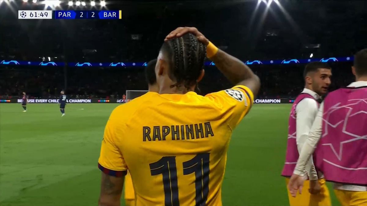 گل دوم بارسلونا به پاری سن ژرمن (دبل رافینیا)