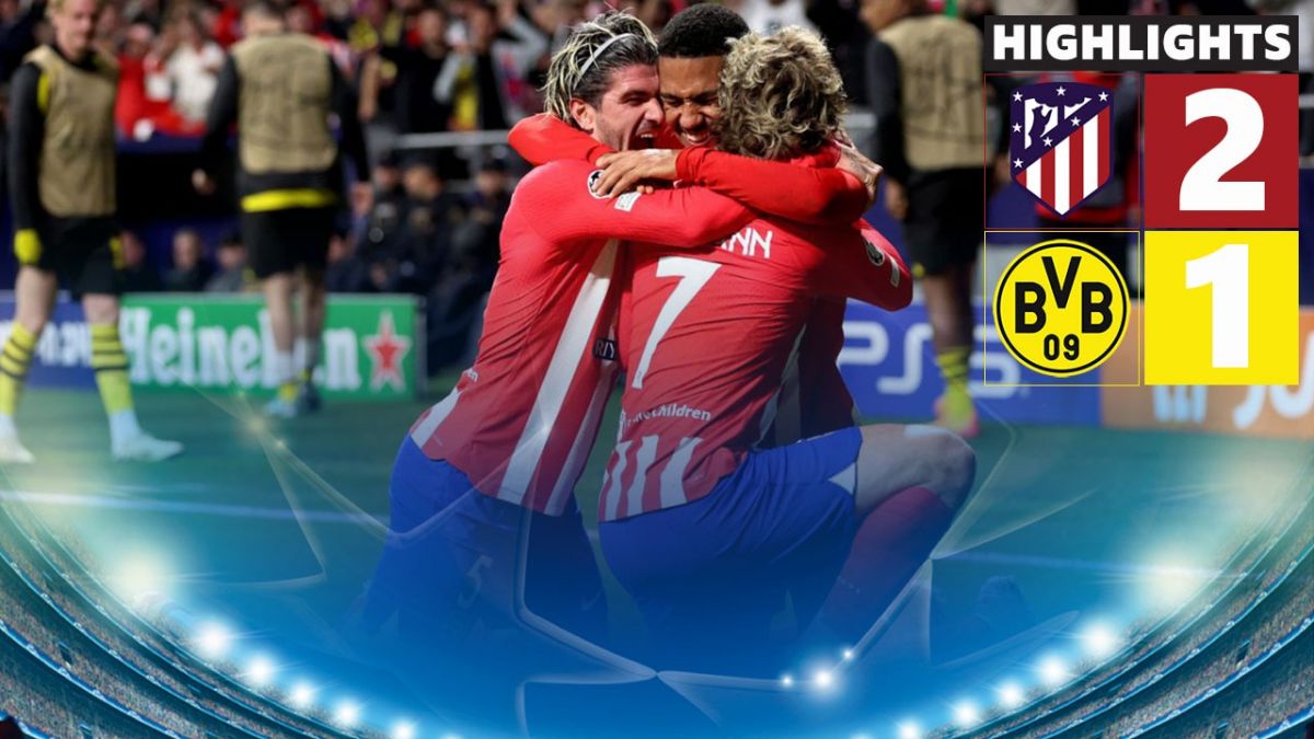 خلاصه بازی اتلتیکو مادرید 2-1 دورتموند