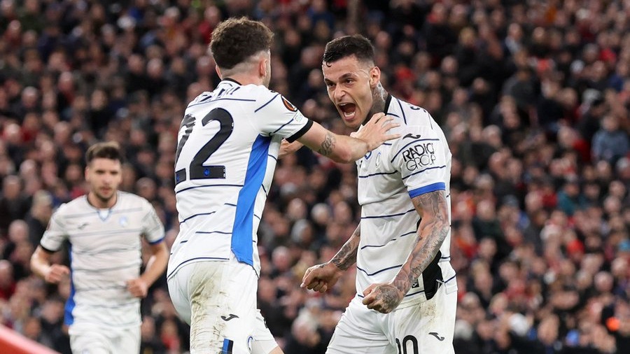 گل اول آتالانتا به لیورپول (جانلوکا اسکاماکا)