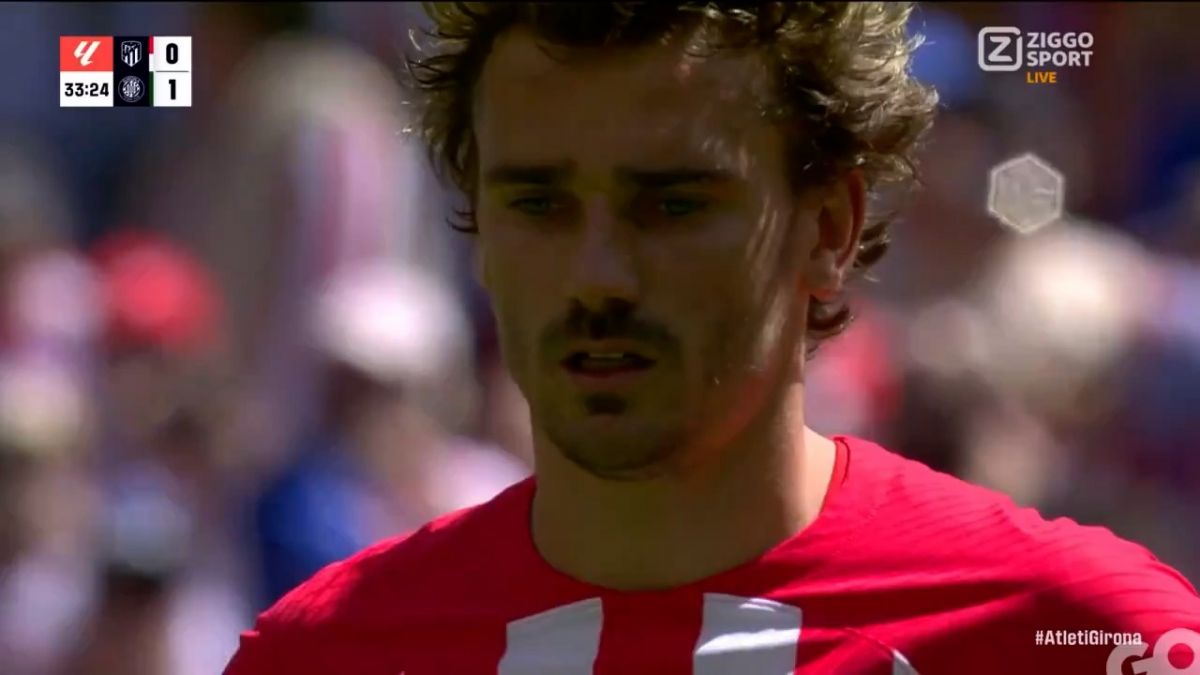 گل اول اتلتیکو مادرید به خیرونا (گریزمان - پنالتی)