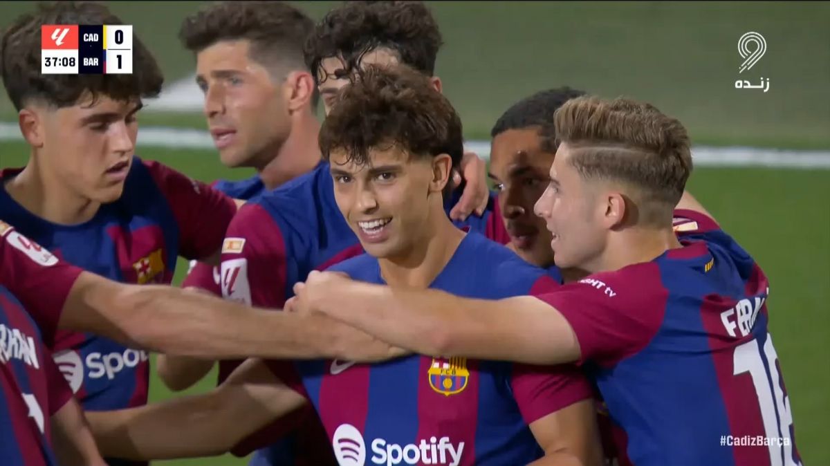 گل اول بارسلونا به کادیز (برگردان ژائو فلیکس)