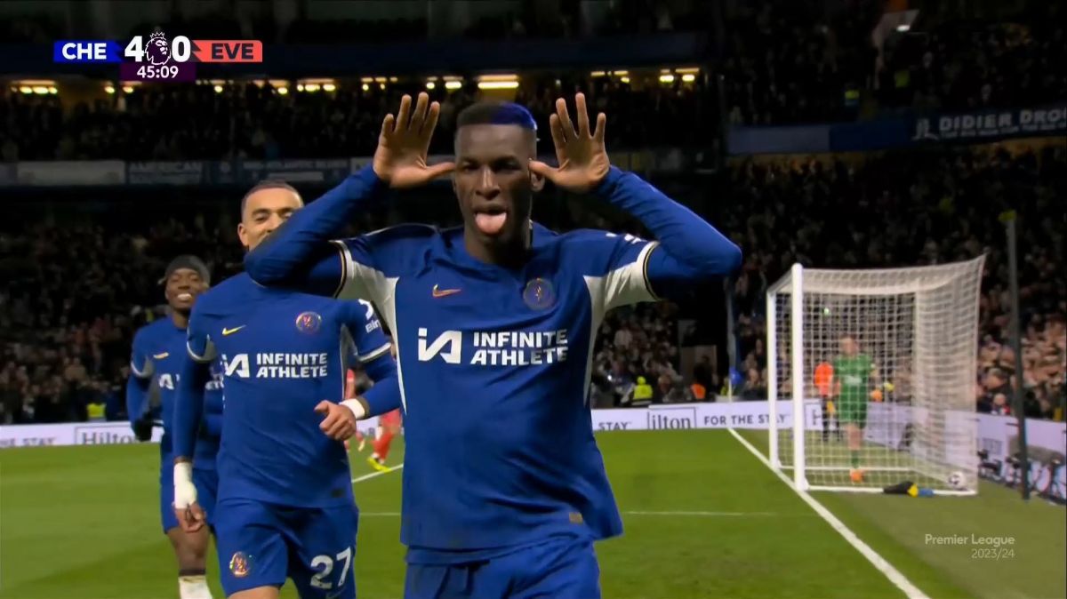 گل چهارم چلسی به اورتون (نیکولاس جکسون)