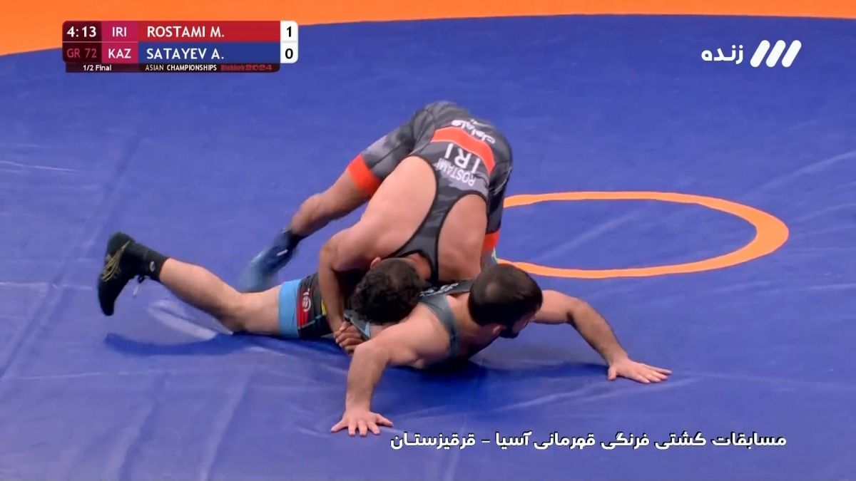 برتری رستمی مقابل حریف قزاقستانی و صعود به فینال (کشتی فرنگی قهرمانی آسیا)