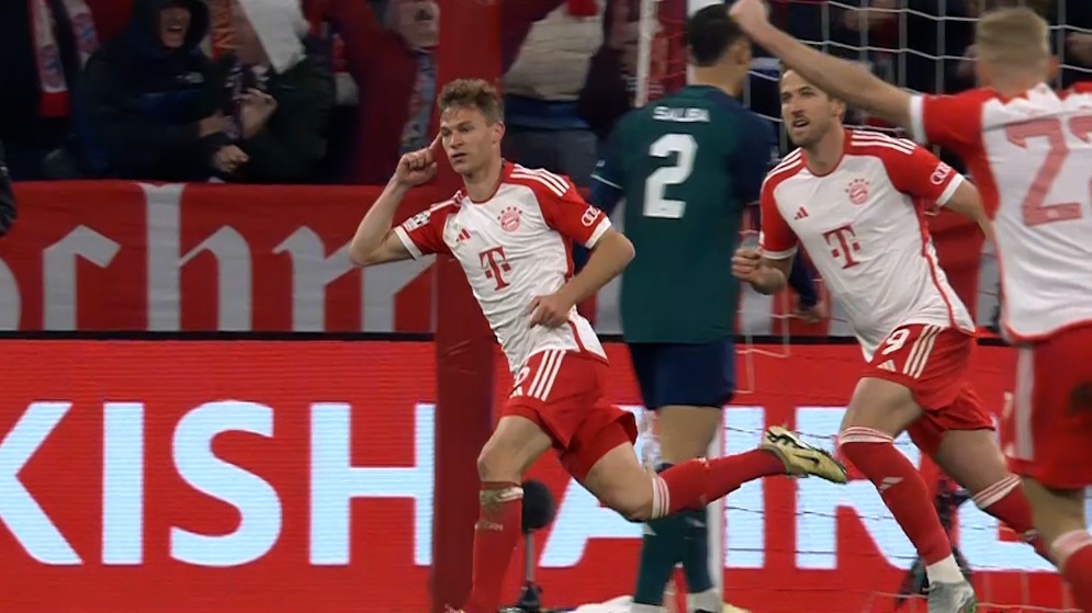 گل اول بایرن مونیخ به آرسنال (کیمیش)