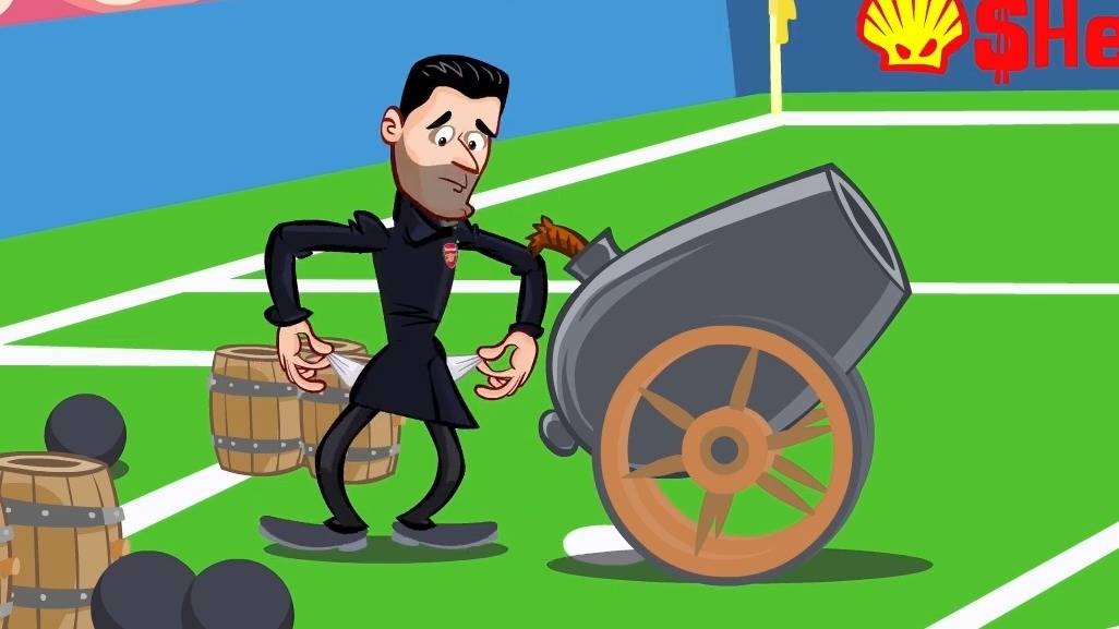 انیمیشن طنز بازی بایرن مونیخ 1-0 آرسنال