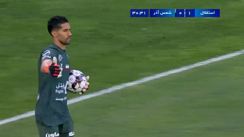 حرکت خطرناک سیدحسین حسینی دروازه بان استقلال