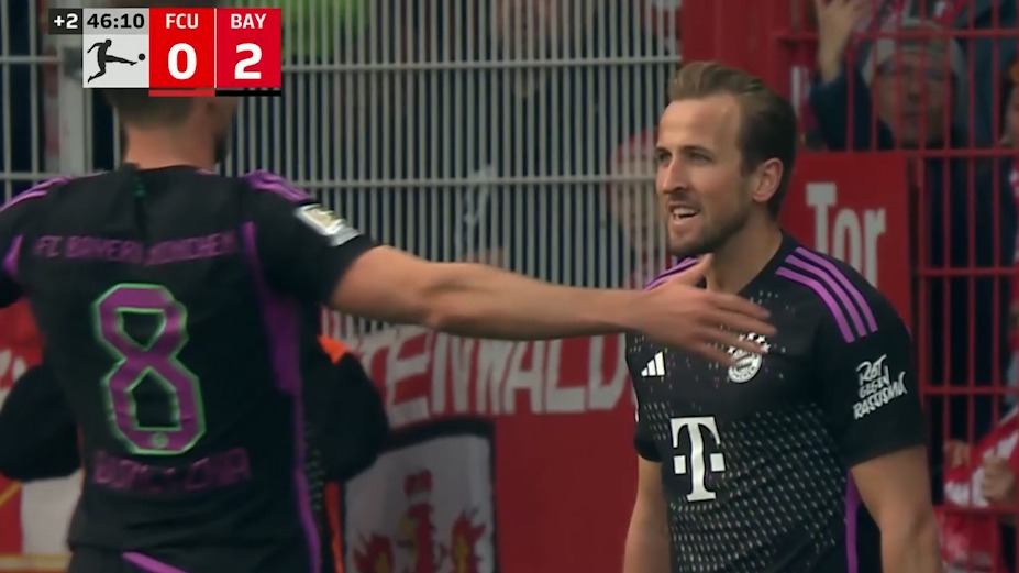 گل دوم بایرن مونیخ به یونیون برلین (ضربه کاشته زیبای هری کین)