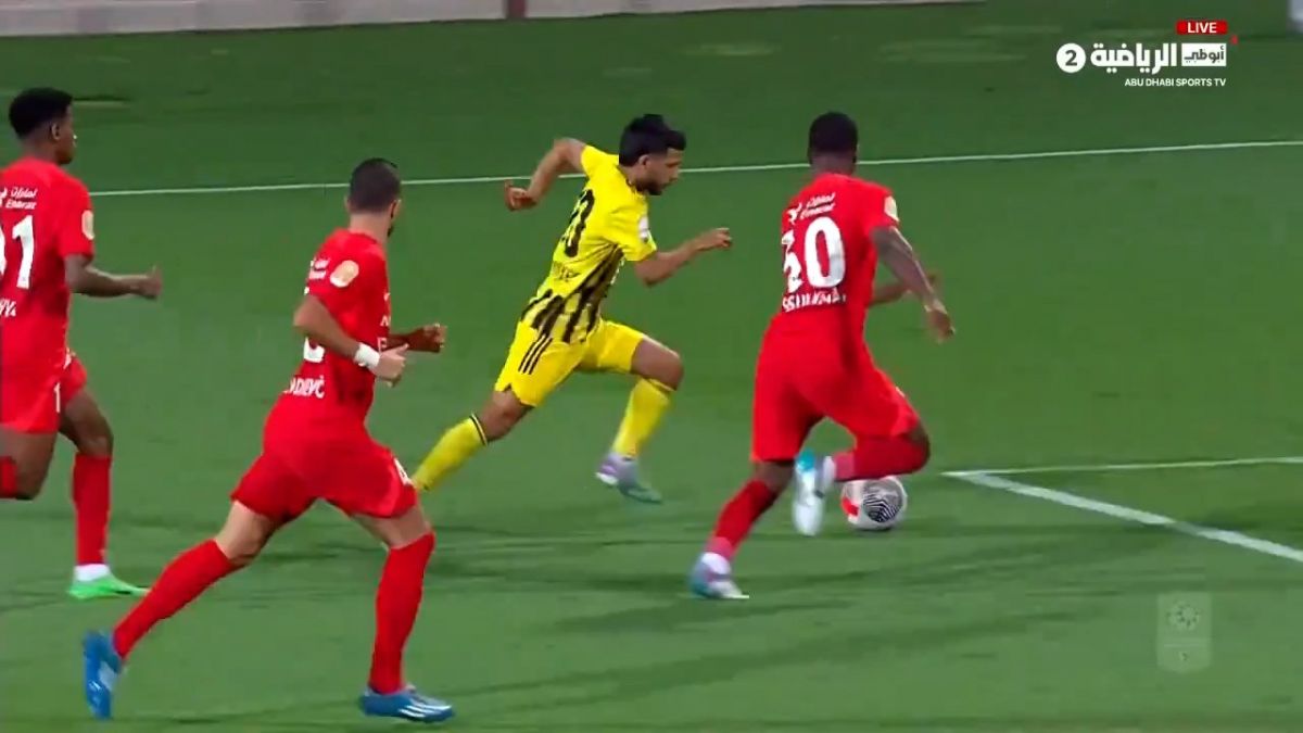 گل اول الاتحاد کلبا به شباب الاهلی (پاس گل مهدی قایدی)