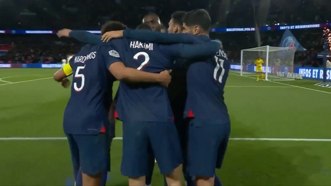 گل دوم پاری سن ژرمن به لیون (لوکاس برال)