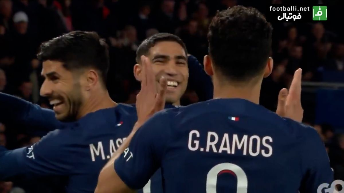 گل سوم پاری سن ژرمن به لیون (گونچالو راموس)