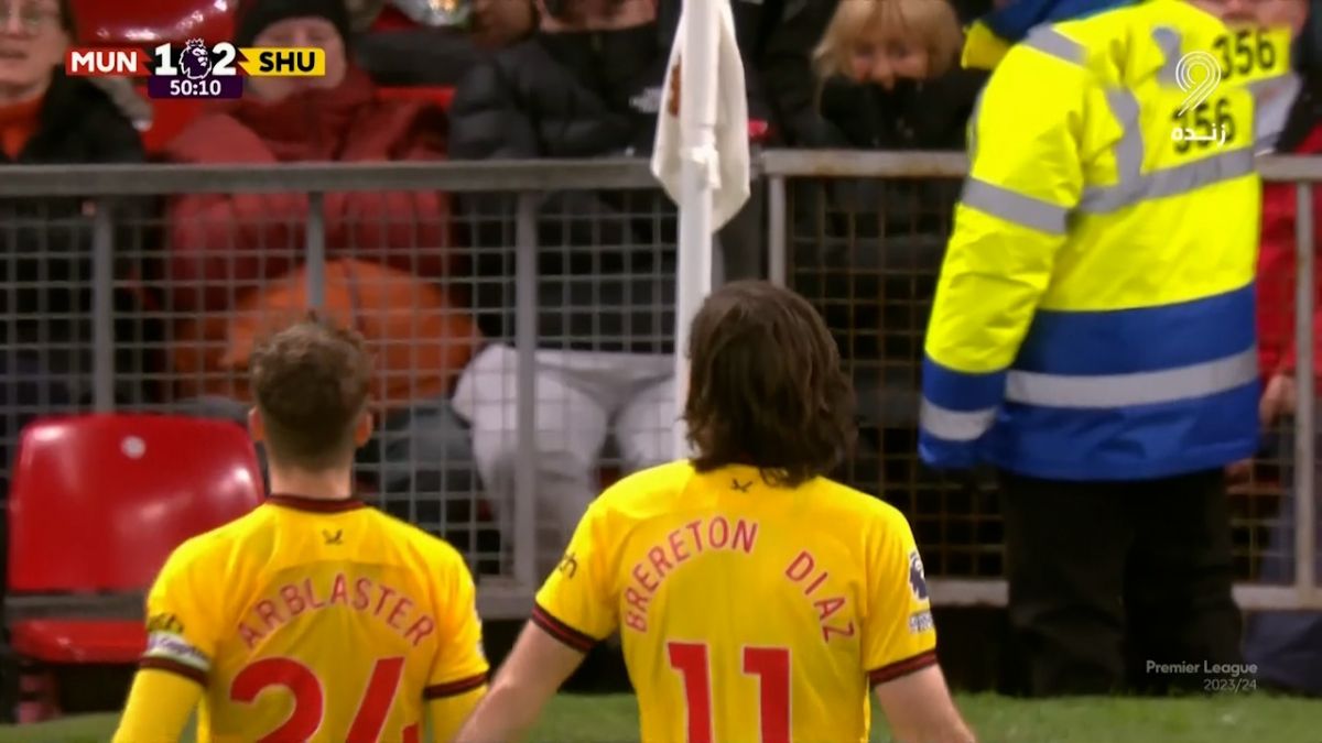 گل دوم شفیلد یونایتد به منچستریونایتد (بن بریرتون)