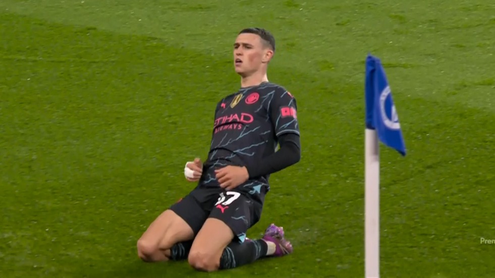 گل سوم منچسترسیتی به برایتون (دبل فیل فودن)