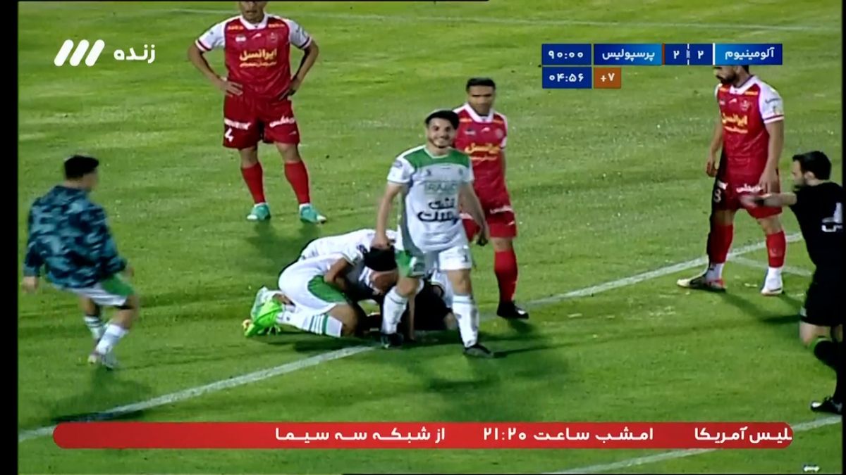 گل دوم آلومینیوم اراک به پرسپولیس (ضربه زیبای شروین بزرگ)