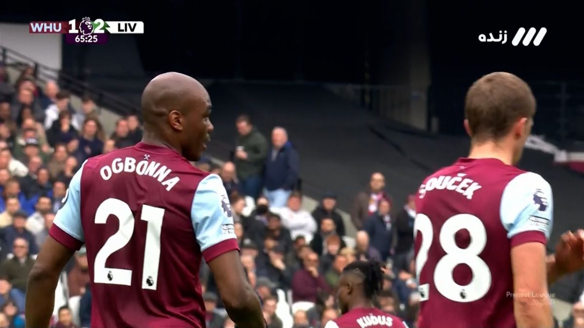 گل دوم لیورپول به وستهام (گل به خودی)