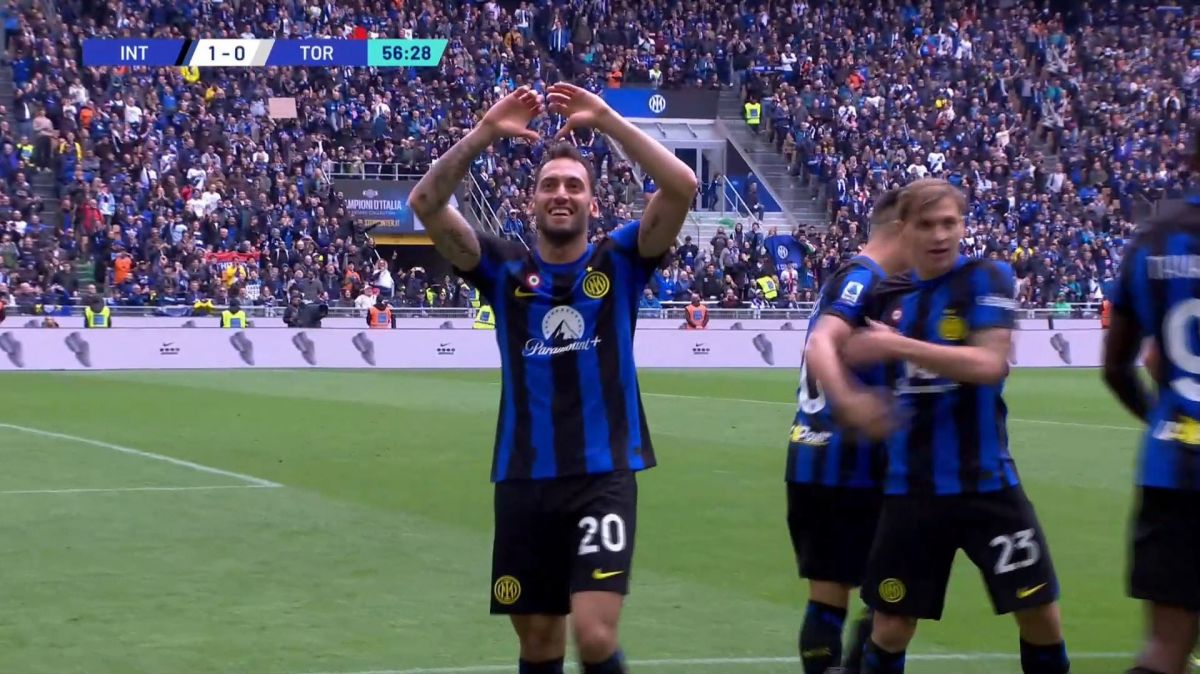 گل اول اینتر به تورینو (چالهان اوغلو)