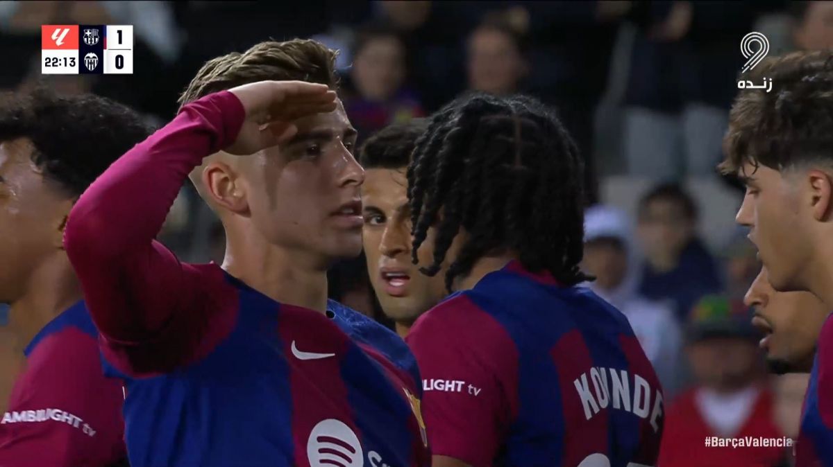 گل اول بارسلونا به والنسیا (فرمین لوپز)