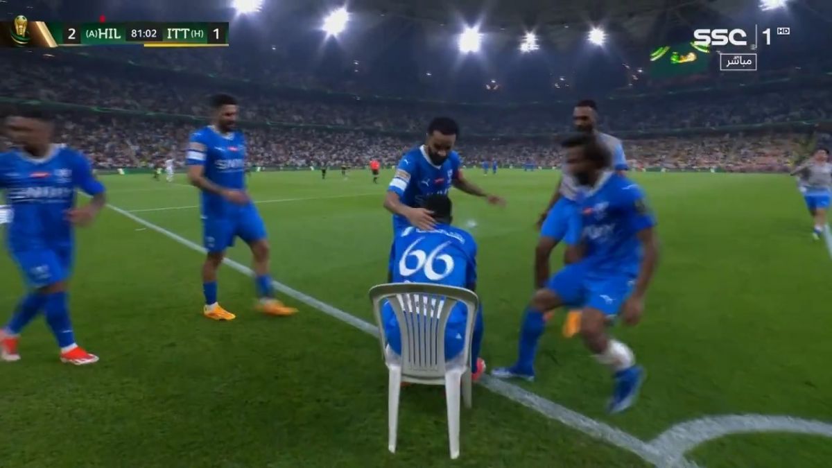 گل دوم الهلال به الاتحاد (عبدالحمید)