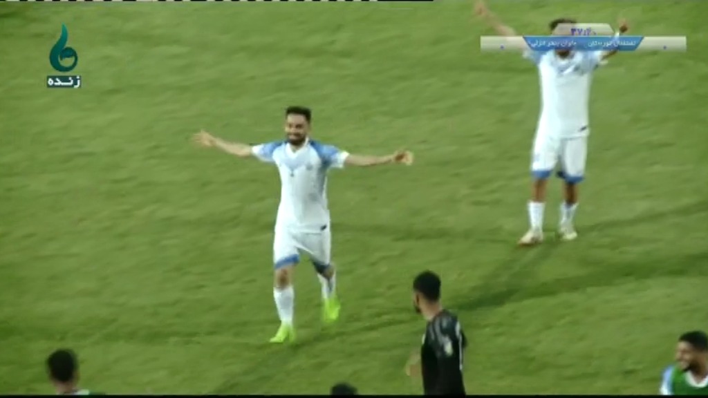 گل اول ملوان به استقلال خوزستان (جعفری)