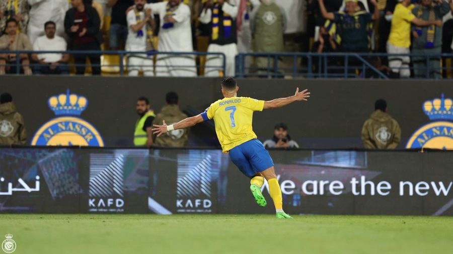 گل سوم النصر به الخلیج (دبل کریستیانو رونالدو)