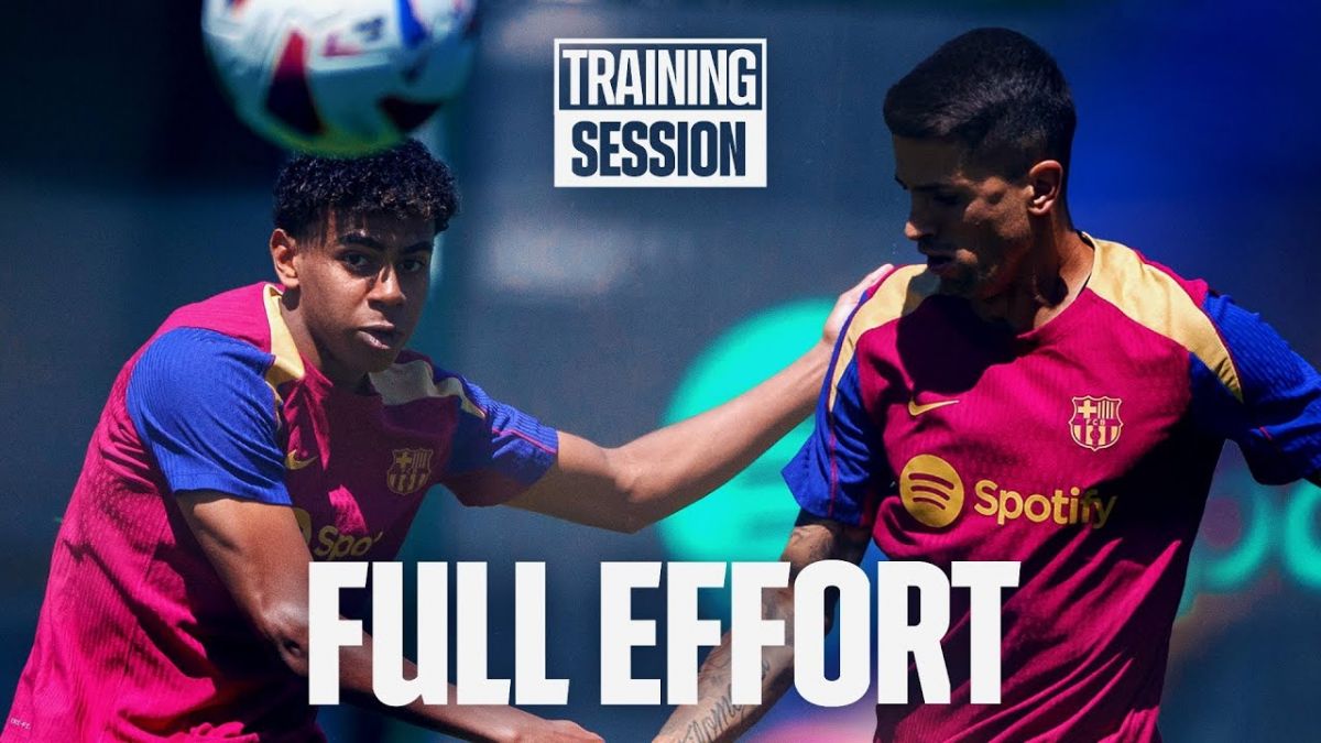 تمرینات آماده سازی بازیکنان بارسلونا