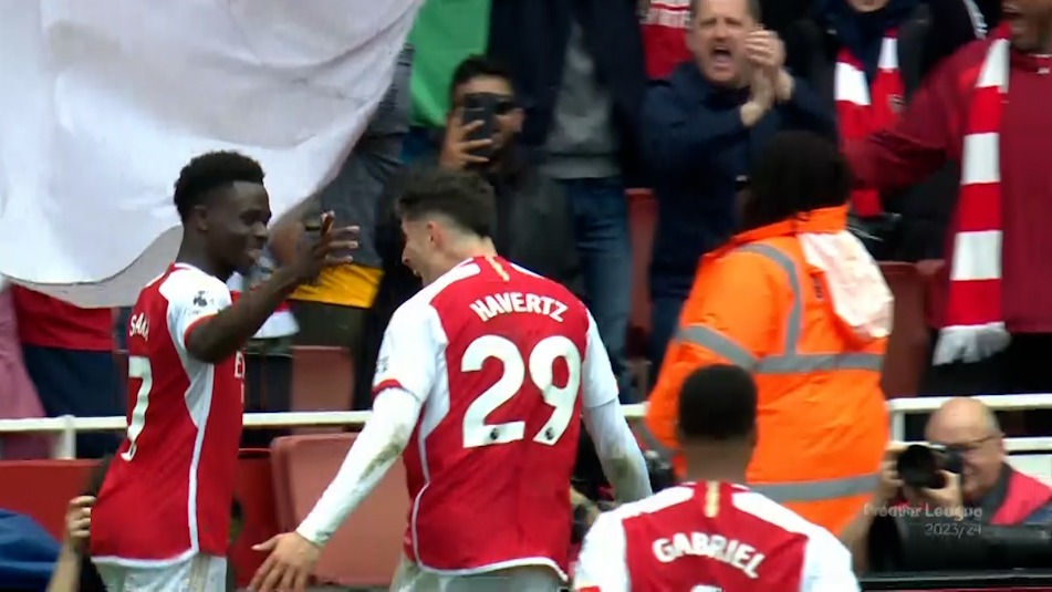 گل اول آرسنال به بورنموث (ساکا - پنالتی)