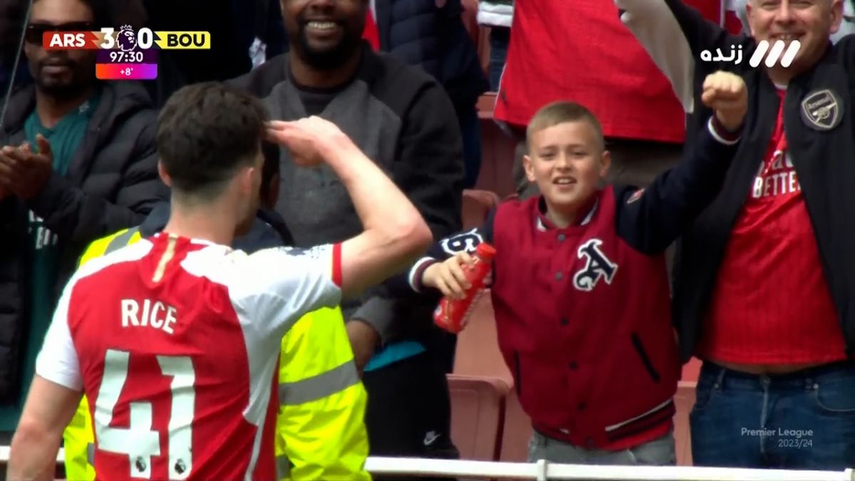 گل سوم آرسنال به بورنموث (دکلان رایس)