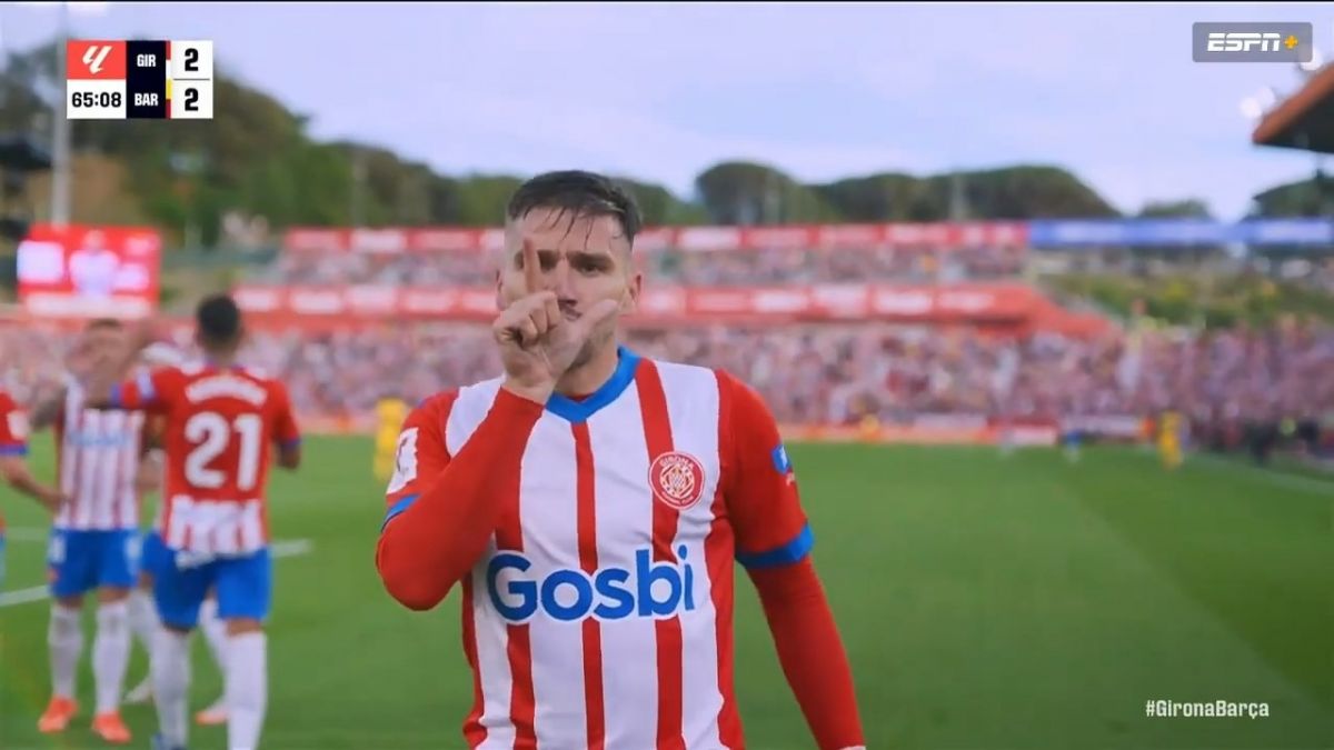 گل دوم خیرونا به بارسلونا (کریستین پورتو)