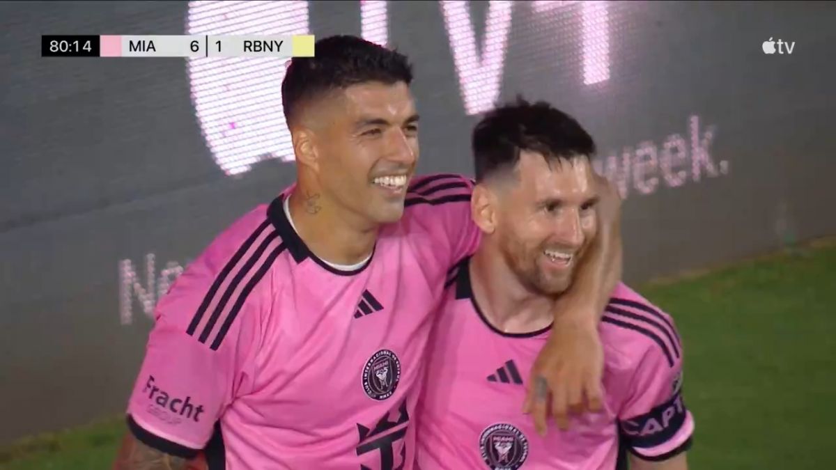 گل ششم اینتر میامی به نیویورک ردبولز (هت تریک سوارز با پنجمین پاس گل مسی)