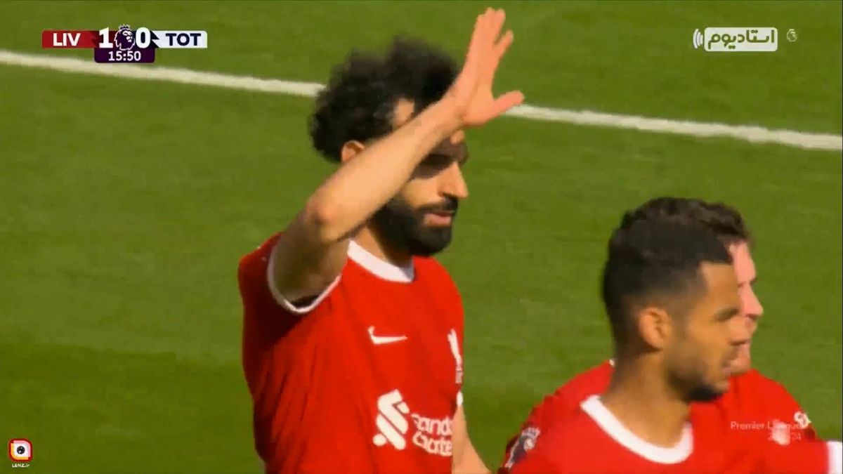 گل اول لیورپول به تاتنهام (محمد صلاح)