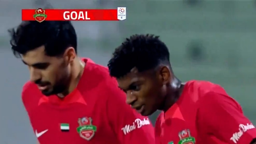 گل اول شباب الاهلی به الشارجه (پاس گل سعید عزت اللهی)