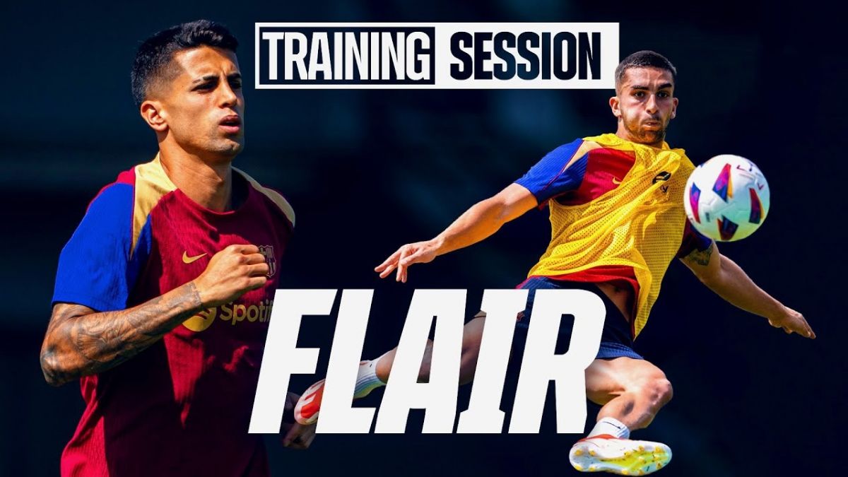 تمرین گلزنی بازیکنان بارسلونا برای تقابل با سوسیداد