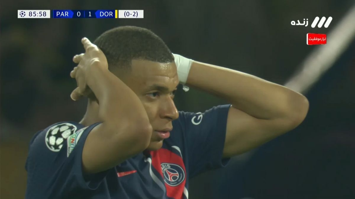 4 ضربه پاری سن ژرمن به تیر دروازه دورتموند در نیمه دوم