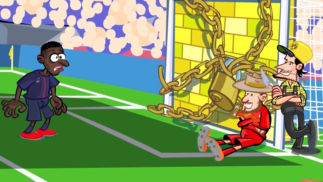 انیمیشن طنز بازی پاری سن ژرمن 0-1 دورتموند