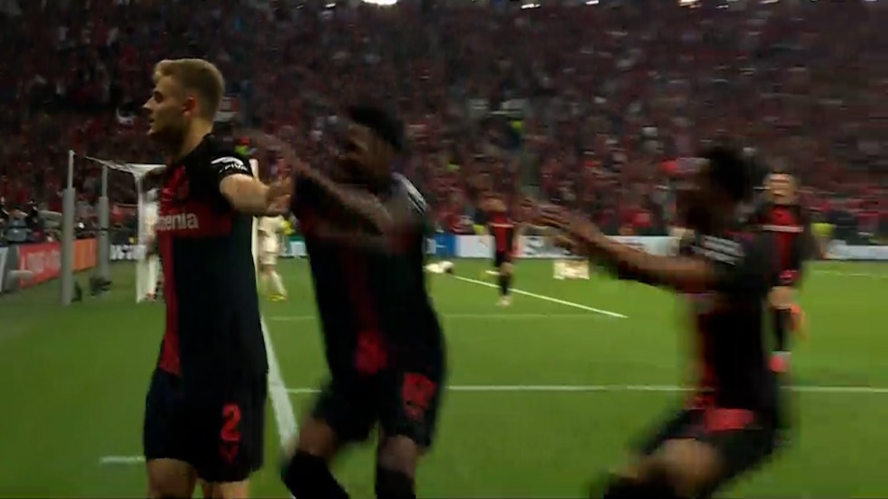 گل دوم بایرلورکوزن به رم (جوزپ استانیشیچ) در دقیقه 97