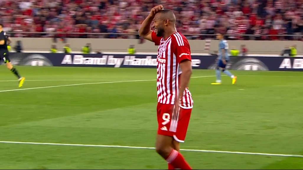 گل دوم المپیاکوس به استون ویلا (دبل ایوب الکعبی)